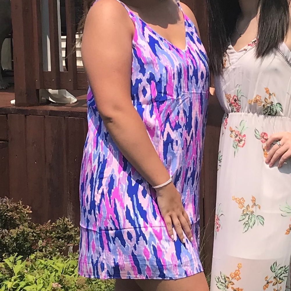 Lilly Pulitzer Pink and Purple Abstract Mini Dress
